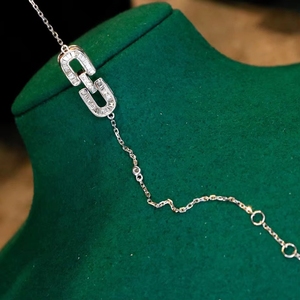 Pulsera de Cadena con Eslabones de Herradura Natural de 0.28 Quilates, Oro Blanco Real de 18K 750, Joyería Sencilla para Mujer de Xinfly - Product Image 6