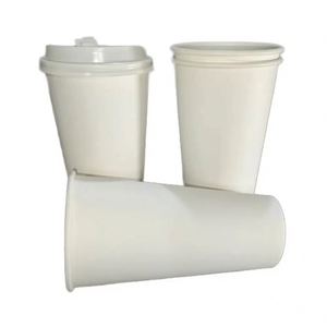 Vaso de Papel Desechable Blanco de 20 Oz con Tapa, Personalizado con Logotipo de Fábrica, de Pared Simple, para Bebidas de Frutas, Leche, Té, Chocolate y Café - Product Image 4