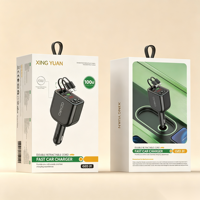 Boîte en carton personnalisée avec logo, emballage pliable avec languette de suspension, impression offset CMYK mate pour l'électronique