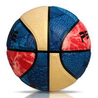 Ballon de basket en cuir PU PSYCHE personnalisé avec logo, taille 5, pour compétition en intérieur et extérieur