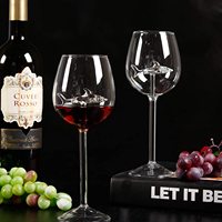 Porte-verre Transparent en verre à vin ou en cristal, gobelet en forme de requin, 1 pièce