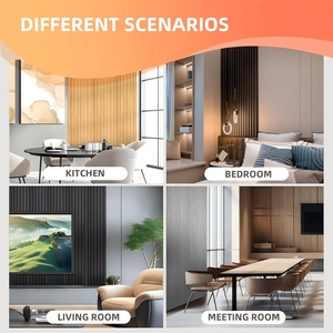 Chất lượng cao nhà phòng khách phòng ngủ tường trang trí tấm không thấm nước hiện đại WPC rãnh tường Bảng điều khiển - Product Image 6