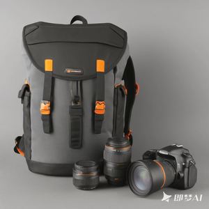 Mochila de nailon impermeable profesional de gran capacidad para cámara réflex digital y video, personalizada de fábrica BSCI, para fotografía de viajes. - Product Image 6