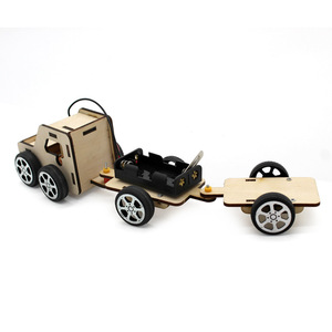 Kit de Modelo de Coche Científico de Madera para Niños, Juguete Educativo STEM de 7 a 9 Años, Control Manual con Motor a Batería - Product Image 2