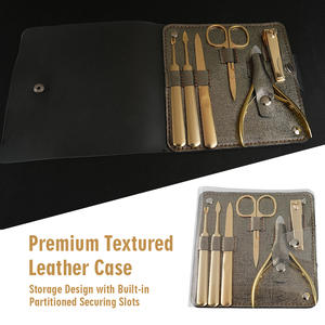 <span class=keywords><strong>Kit</strong></span> d'outils pour ongles avancés, pinces à cuticules dorées, pousse-cuticules, ciseaux à cuticules pour les artistes des ongles, manucure professionnelle - Product Image 4