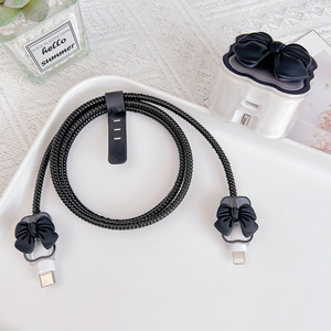 New Wavy Bow Cable <strong>Protector</strong> for iPhone 20W Charger UK British Three Pins USB Case Wire Cable Saver <strong>Phone</strong> <strong>Protector</strong> Wholesale - Product Image 4