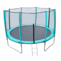 Trampoline gonflable de jardin adapté au soleil, château gonflable, en acier inoxydable, 12 pieds