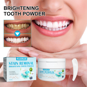Poudre blanchissante pour les dents West Month au bicarbonate <span class=keywords><strong>de</strong></span> <span class=keywords><strong>soude</strong></span>, élimination des taches, éclaircissement, protection des gencives, élimination <span class=keywords><strong>de</strong></span> la mauvaise haleine - Product Image 2