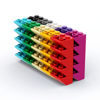 BEBRICKS Série de pièces de construction 3660 Pente inversée 45 2x2 avec tube rond solide en bas Briques de construction MOC Jouet pour enfants