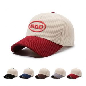 Custom Embroidery Two Tone Untructured Corduroy <b>Baseball</b> <b>Cap</b> 6 Panel Hat Unstructured Dad Hat - Product Image 1