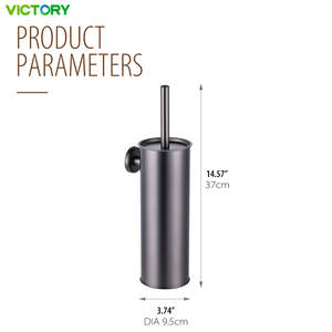 <span class=keywords><strong>Brosse</strong></span> de toilette murale en métal <span class=keywords><strong>noir</strong></span> moderne, fabrication directe d'usine, en acier inoxydable, montage mural - Product Image 2