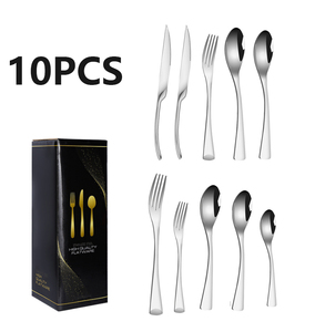 Nuevo diseño espejo pulido <span class=keywords><strong>Bolk</strong></span> juegos de cubiertos de lujo al por mayor Duke boda cuchillo para carne tenedor cuchara Hotel Apto para lavavajillas cubiertos - Product Image 1