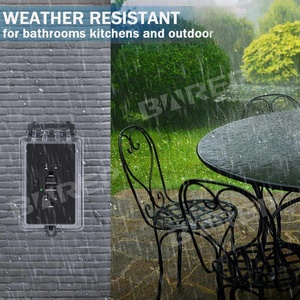 Prise <span class=keywords><strong>de</strong></span> courant commerciale américaine GFCI 20A, prise murale UL SDK moderne Gfi 20 ampères avec <span class=keywords><strong>lampe</strong></span> à capteur, 2 prises OEM/ODM - Product Image 3