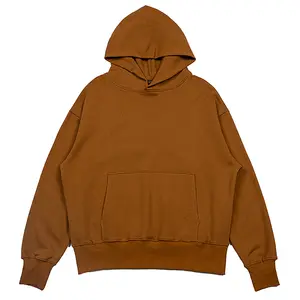 Custom wholesale 100% cotton hooded sports sweater men's cordless cotton fleece hoodie set solid color men's hoodie