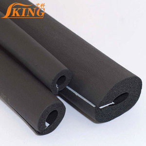 Piezas de aire acondicionado con aislamiento de goma de espuma negra FIRSTFLEX, tubo de tubería de agua fría para HVAC, uso doméstico y exterior - Product Image 1