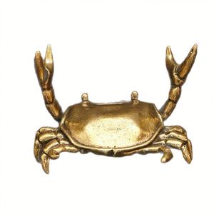 Figura de Cangrejo de Latón Hecha a Mano con Técnica de Pincel 3D, Adorno de Escritorio Único, Regalo para Coleccionistas - Product Image 5