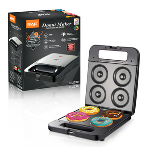 RAF New Design Cool Touch Donut <b>Maker</b> Red Non-stick Coating 1400w Efficient Home Kitchen <b>Makers</b> Sandwich Donut <b>Maker</b> Breakfast S - Product Image 1