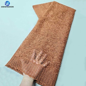 Nouveau Tissu en Dentelle Guipure <span class=keywords><strong>Blanche</strong></span> Sinya, <span class=keywords><strong>Broderie</strong></span> 5 Yards, Dentelle Soluble dans l'Eau Écologique, Dentelle Cordon Africaine Traditionnelle de Luxe - Product Image 5