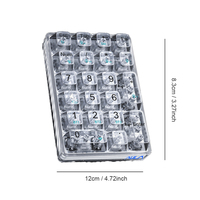 Con 21 teclas BT/cableado/2,4G AULA F21 Mini Teclado mecánico digital intercambiable en caliente para Windows/MAC/Android teclado transparente