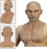 Masques de fête en silicone parfaits pour le cosplay, avec moustache, pour acteur ou actrice, cosplayeur, travesti
