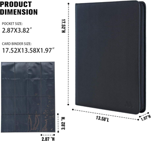 Estuche con Cierre de Gran Capacidad (1000+ Tarjetas), Diseño Minimalista de 6-PP Sintético, Patrón de Transferencia Térmica, Almacenamiento de Tarjetas - Product Image 5