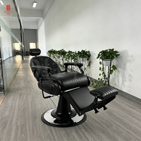 Fauteuil de Barbier Vintage Robuste Inclinable en Cuir PU avec Base Chromée – Mobilier de Salon – Vente Directe Usine