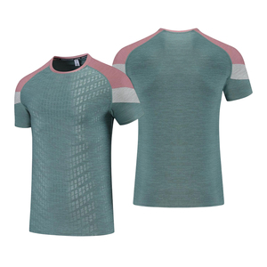 เสื้อยืดออกกำลังกายผู้ชายแขนสั้นแบบกำหนดเองได้ น้ำหนัก 160 กรัม เนื้อผ้ารัดรูป ระบายอากาศได้ดี มีรูตาข่าย - Product Image 1