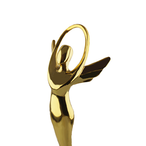 Estatuilla <span class=keywords><strong>de</strong></span> Ángel Dorada <span class=keywords><strong>de</strong></span> Aleación Fundida a Medida, Figura <span class=keywords><strong>de</strong></span> <span class=keywords><strong>Dama</strong></span> 3D con Alas - Product Image 3