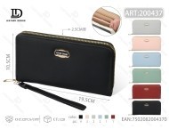 Portafoglio da donna singolo in pelle PU grande, minimalista, porta carte di credito - Product Image 1