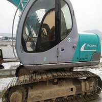Mini-excavatrice sur chenilles hydraulique d'occasion Kobelco SK120 du Japon, 12,8 tonnes, modèle 2014, avec inspection vidéo du moteur et des composants essentiels