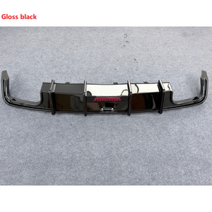 Diffusore Posteriore Nero Lucido in Fibra di Carbonio LOOK per Auto <span class=keywords><strong>A6</strong></span> S6 C8, Splitter con Quattro Uscite di Scarico e LED per <span class=keywords><strong>Audi</strong></span> <span class=keywords><strong>A6</strong></span> S6 C8 SLine <span class=keywords><strong>2019</strong></span>-2025 - Product Image 3