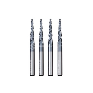 Fraise à queue sphérique AITiN de haute qualité Marie <span class=keywords><strong>Jay</strong></span>'s, à col long, 2 cannelures, HRC55-65, en carbure monobloc, 35° d'hélice, pour fraisage en montée - Product Image 1