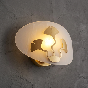 Inno Casa PW24010 Modern Wall <b>Lamp</b> with E12/E14 Acrylic <b>Shade</b> Gold Metal White 3000K Warm Light CRI 90 for Living Room - Product Image 3