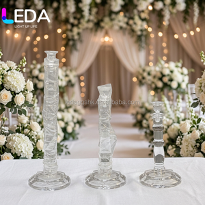 LEDA Wedding Flower Stand High Quality Crystal Table decoration Centerpiece - Product Image 4