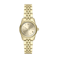 Montre en or de haute qualité à marque privée pour femmes Cadran rouge Mouvement japonais Miyota 3ATM Montre à quartz en acier inoxydable pour femmes