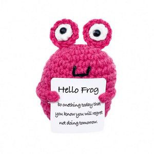 Fleurs artificielles en crochet faites à la main, mini roses thaïlandaises, jouets de couture et de tissage accrocheurs pour événements commerciaux, monstres à grands yeux - Product Image 1