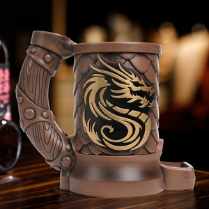 Dragon Design Resin Drink Holder With <b>Dice</b> Compartment For Beer Can And Party Use - Product Image 4