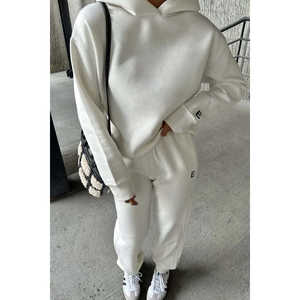 Ensemble de survêtement blanc à motif uni avec impression 'E', coupe-vent, réfléchissant, respirant, léger, décontracté, grande taille, logo, 2 pièces - Product Image 3