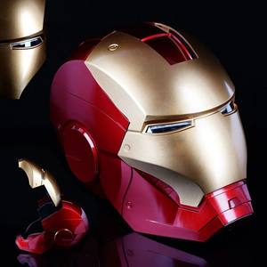 Capacete Mechahead do Homem de Ferro MK5, Engraçado, de Plástico, com Controle de Voz, Iluminação Elétrica, Transformável, para Cosplay de Halloween - Product Image 1