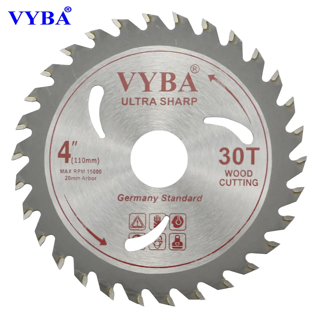 4 дюйма 30T TCT пильный диск для деревообработки лазерной резки фанеры/ДСП/ламинированное/твердых пород дерева/из цельной древесины