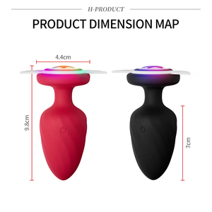 New Arrived Light Anal Butt Plug <b>Vibrators</b> <b>Remote</b> <b>Control</b> 12 Vibrations Silicone ABS Material Angel Wings Base Fantasy Sex Toys - Product Image 3