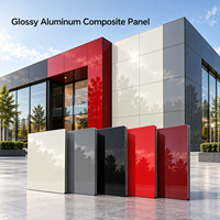 Panneau composite en aluminium noir brillant revêtu de PE 4x8 pieds pour panneaux de porte de meubles