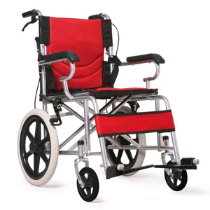 Venta de fábrica, neumáticos traseros de 12 ", silla de ruedas Manual portátil de aleación de aluminio, silla de ruedas plegable ligera para viajes - Product Image 5