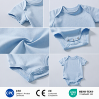 Combinaisons pour bébés unisexes de 0 à 24 mois, en coton, manches courtes, fermeture à boutons pression, été, logo personnalisé disponible, barboteuse pour bébé