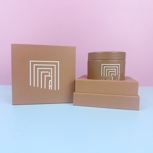 Customized 20g Colored Cosmetic Container Body Butter Scrub 1oz 30ml Matte Glass Cream Jar with Lid and Yellow <b>Paper</b> <b>Box</b> - Product Image 3