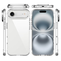 Coque de protection antichoc transparente de luxe pour iPhone 17 Air 15 14 Plus 13 12 11 17 Pro Max 16E