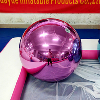 Événement de fête décoratif commercial sphère de miroir en PVC boule de miroir gonflable décoration d'événement géant ballon de miroir de sphère flottante