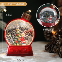 Nouvelle lanterne de Noël créative à LED, ornement de bureau en forme d'ampoule, boule de cristal en résine, surprise, lanterne de Noël, veilleuse, cadeau