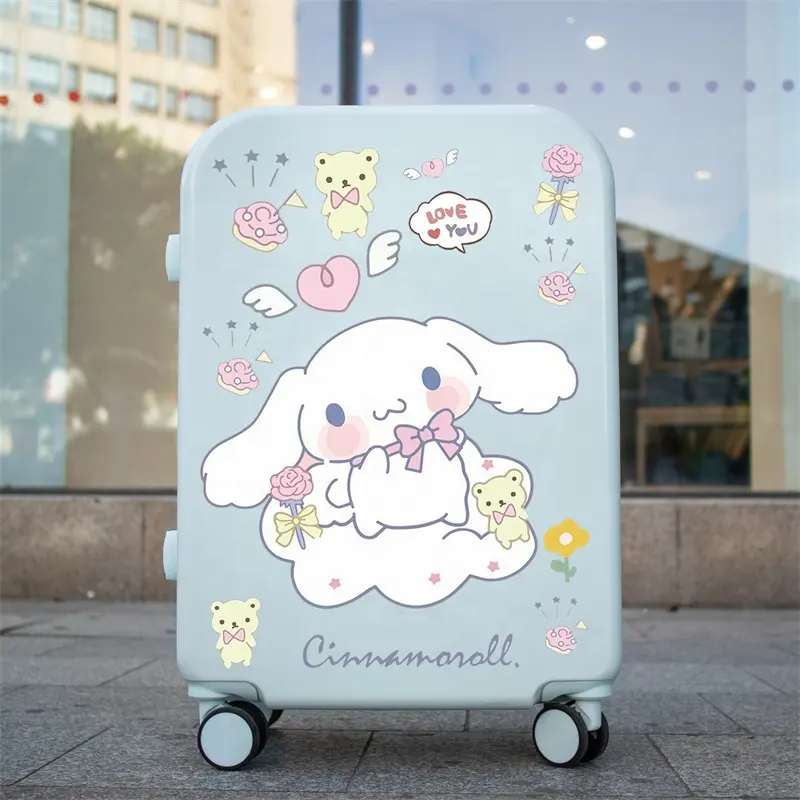 DL3629 Valise de voyage personnalisée et tendance en ABS PC avec dessin animé Valise rigide à roulettes 2 pièces Ensemble de bagages