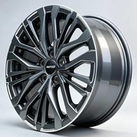 1 pièce Jante en alliage forgé 15 à 26 pouces Gris anthracite finition usinée 5 trous pour voiture Y000